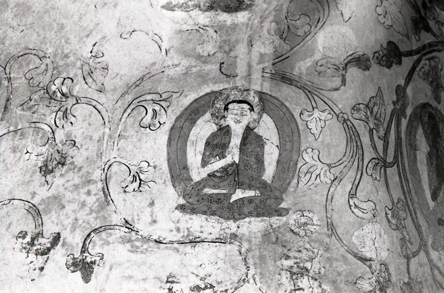 freska Budhy z 12. stolet - Kjunglung